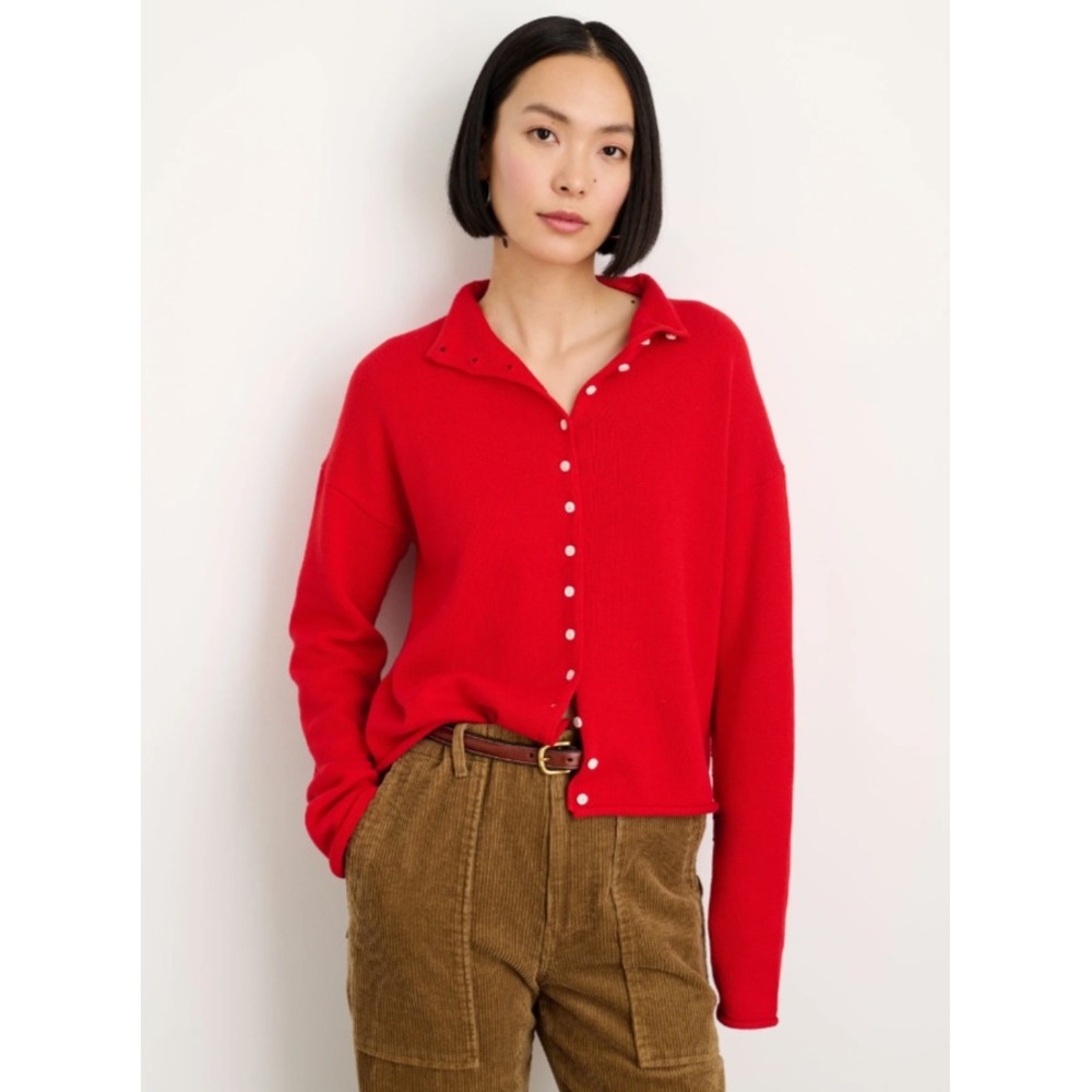 Alex Mill Red Button-Down Knit Cardigan